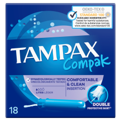 Tampax Compak Lites Tampons With Applicator X18