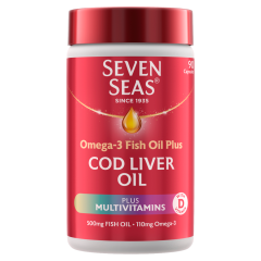 Seven Seas Omega-3 Fish Oil Plus Cod Liver 90 Capsules