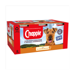 Chappie Adult Wet Dog Food Tins Chicken & Rice in Loaf 6 x 412g