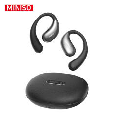 MINISO Wireless Earbud  X69 Open-Ear Headphones,  Ultra-Comfort, Powerful Sound, Clear Calls, Bluetooth 5.4 Earbuds Black