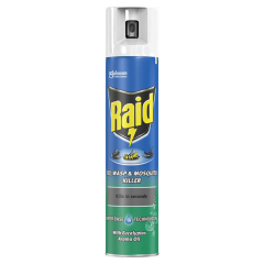 Raid Wasp, Mosquito  Fly Killer with Eucalyptus Aroma Oil Aerosol Spray 300ml