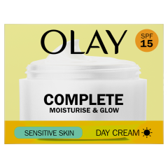 Olay Complete Moisturise & Glow Day Cream For Sensitive Skin With SPF15,50ml