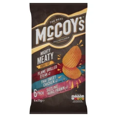 McCoy's Meaty Variety Multipack Crisps 6 Pack