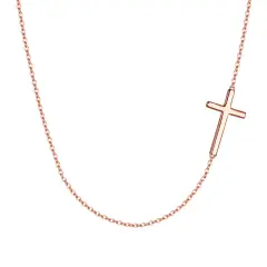 Ever Faith 925 Sterling Silver Simple Tiny Dainty Sideways Cross Choker Necklace for Women Girls