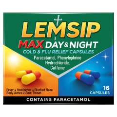 Lemsip Max Day & Night Cold & Flu Relief Capsules 16 Capsules