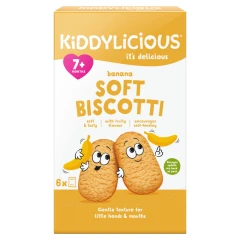 Kiddylicious Banana Soft Biscotti 7+ Months 6x20g