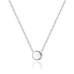 Ever Faith Women's 925 Sterling Silver Dainty Tiny Round Dot Pendant Choker Necklace