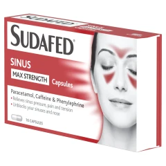 Sudafed Max Strength Sinus Capsules 16 pack