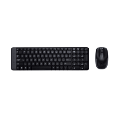 LOGITECH Combo MK220 Wireless Keyboard & Mouse Set (US International) - Black