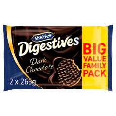 McVitie's Digestives Dark Chocolate Twin Pack 2 x 266g