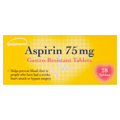 Galpharm Aspirin 75mg Gastro-Resistant Tablets 28s