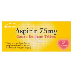 Galpharm Aspirin 75mg Gastro-Resistant Tablets 28s