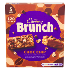 Cadbury Brunch Chocolate Chip Cereal Bars 140g