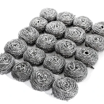 Stahldrahtkugeln für Haushalt und Küche – rostfrei, große Größe, zum Entfernen von Schmutz, 20 Stück