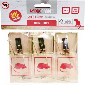 Pro Garden - Mausefalle 3 Stk - 10x4,5cm