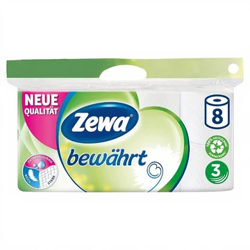 Zewa Toilettenpapier Verlässlich 3-lagig 8 x 150 Blatt