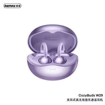 REMAX Cozybuds W29 Clip-On Wireless Earbuds - Purple
