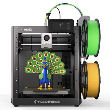 FLASHFORGE AD5X Multi-Color 3D Printer, 600mm/s High-Speed, 300°C Extruder, Print Size 220x220x220mm