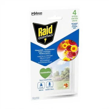 Raid Essentials Fliegenfalle Fensteraufkleber 4 Stück