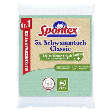 Spontex Classic Schwamm-Tuch PEFC 5er Pack