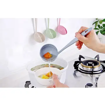 2-in-1 Filterlöffel Suppenlöffel Leck - 1PC - Blau