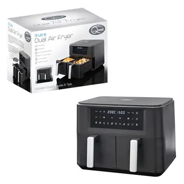 Quest 9L Dual Basket Air Fryer fryer, cooking, easy, setting, product, detachable – 33779