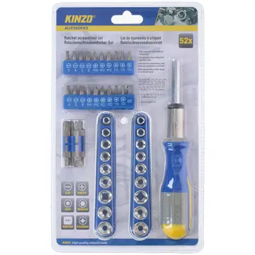 Kinzo Ratschen-Schraubendreher, 52-teilig
