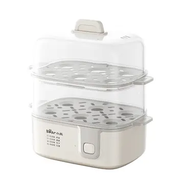 BEAR Egg Boiler ,Small Square Box with Large Space,Steam Long Ingredients Whole,High Temperature Protection,