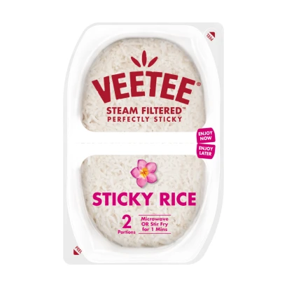 Veetee Tear & Share Sticky Rice Pots 2 x 130g
