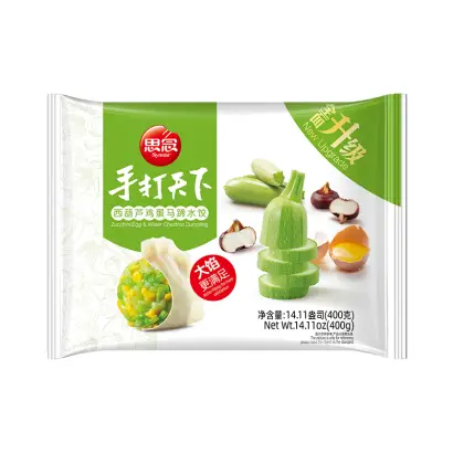 synear zucchini egg water chestnut dumpling 400g 思念手打天下西葫芦鸡蛋马蹄水饺400g