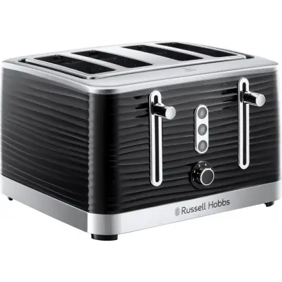 Russell Hobbs Inspire 4 slice, Black, Fast Heat Up, Stylish - 24381