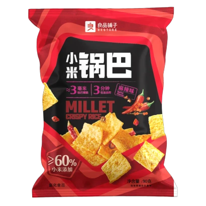 Bestore Xiaomi millet crisp hot & spicy flavor 90g/bag 良品铺子小米锅巴麻辣味90g/袋