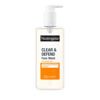 NEUTROGENA CLEAR & DEFEND FACIAL WASH 2% SA 200ML