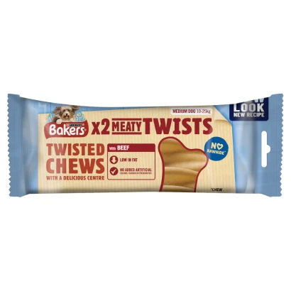 BAKERS Medium Dog Treat Meaty Twists 180g