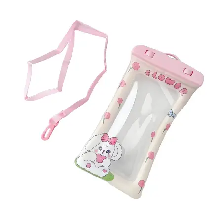 Inflatable Waterproof Phone Bag - Pink