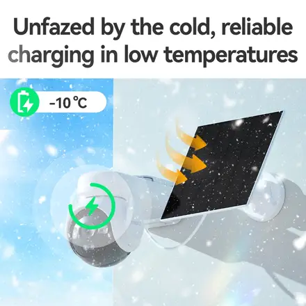 IMOU AOV PT 5MP 4G Caméra solaire Caméra extérieure PTZ 360° Batterie Wifi Caméra solaire Panneau solaire 5W
10000mAh
2.4GHz WiFi+4 g
Chargement à basse température