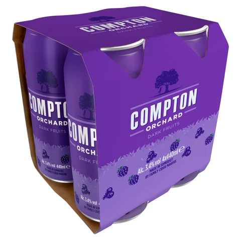 Compton Orchard Dark Fruits Cider 4 X 440ml (Abv 3.4%)