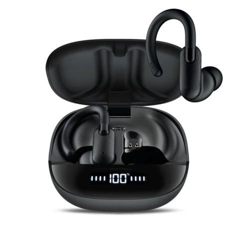 Mixx StreamBuds Sports Charge 2 Wireless Earbuds with Charging Case – Black