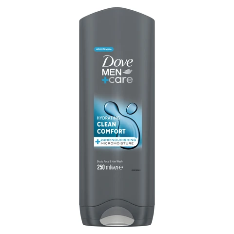 Dove Men+Care Hydrating 3-in-1 Hair Face and Body Wash Clean Comfort 250ml