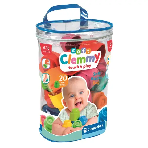 Clementoni Soft Clemmy Touch & Play 20 Piece Block Bag