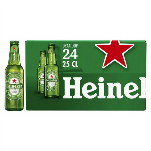 Heineken Premium Pilsener Bier Draaidop Fles 24 x 25 cl