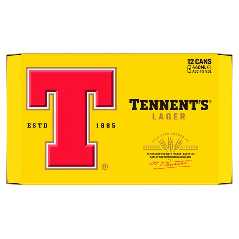 Tennents Lager 12Pk - 4% 12X440ml