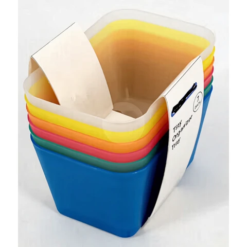 Lot de 6 Paniers de Rangement en Polypropylène (PP) Transparents