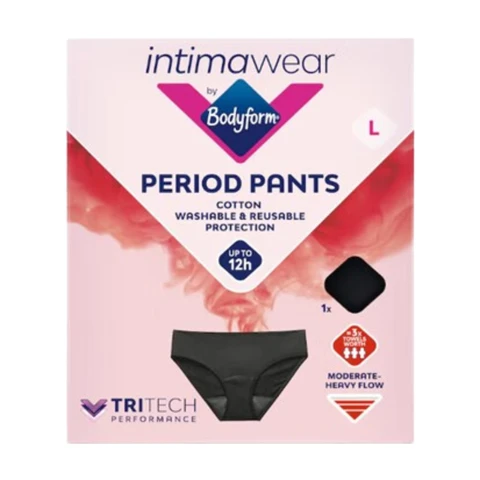 Bodyform Cotton Period Pants Washable Underwear L 1 Pad