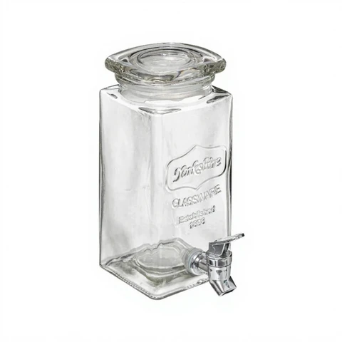 Secret de Gourmet Set of 3 Modern Wood 1.5-Liter Drinks Dispensers with Stand