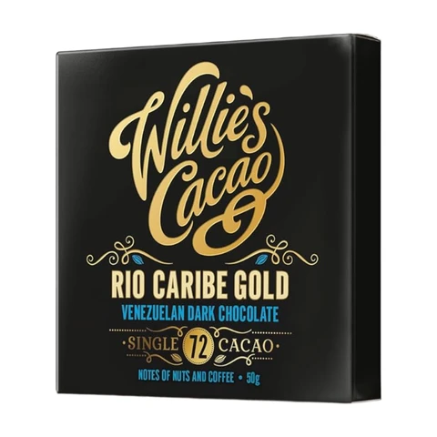 Willie's Cacao Rio Caribe Gold Venezuelan 72% Dark Chocolate Nut and Coffee Notes 50g