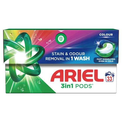 Ariel 3in1 PODS, Washing Liquid Laundry Detergent Capsules, Colour, 33 Washes