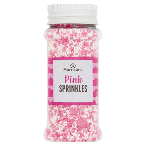 Morrisons Pink Sprinkle Mix 80g