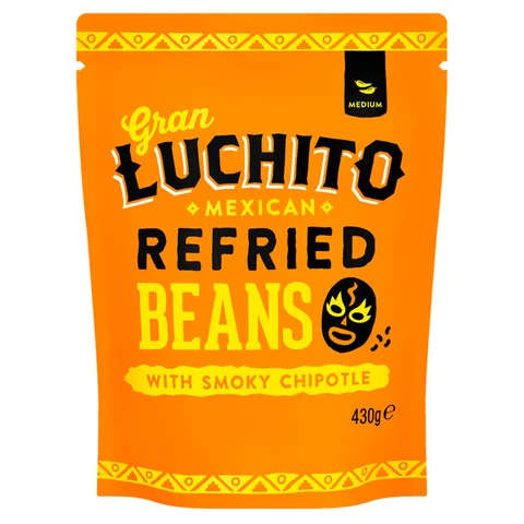 Gran Luchito Mexican Chipotle Refried Beans 430g