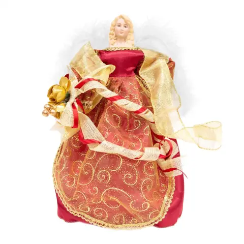 Christmas Workshop 12" Red Tree Top Angel